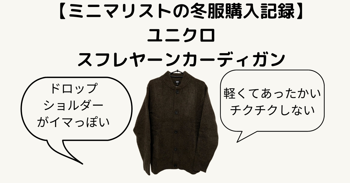 ミニマリストの冬服購入品